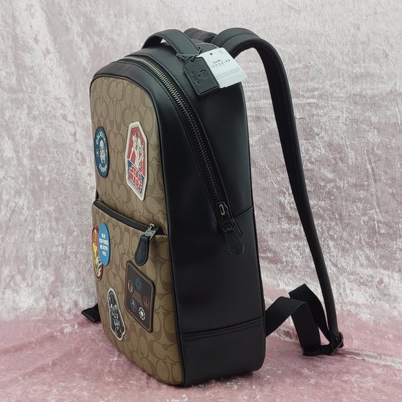 Coach X Star Wars Westway Backpack In Signature Canvas With Patches F79951 NWT - Picture 4 of 13
